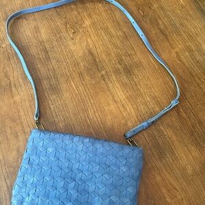 Madewell Small Woven Crossbody Bag Blue Boho Casual Everyday Purse Shoulder Bag